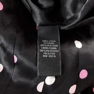 ECI Skirts - 100% Silk Pretty Pink & Black Polka Dot Skirt ECI Skirts - 100% Silk Pretty Pink & Black Polka Dot Skirt